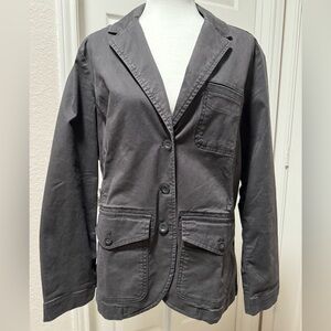 Eddie Bauer canvas jacket - dark grey size 16. EUC! Near new condition.